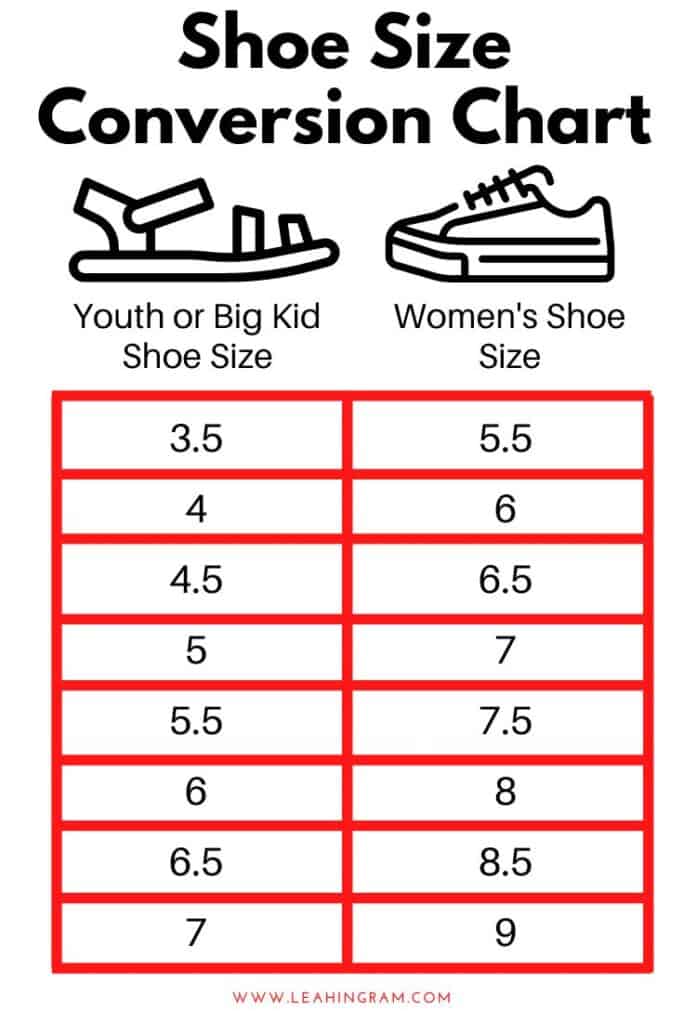 Junior size 7 shoes is what in women's