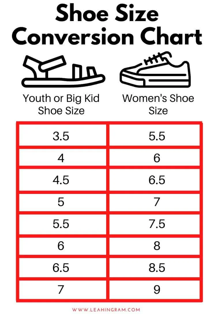 What size is a youth 5 in women's shoes