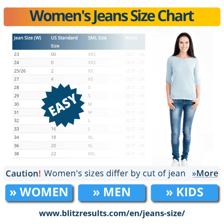 what size is 23 in womens jeans